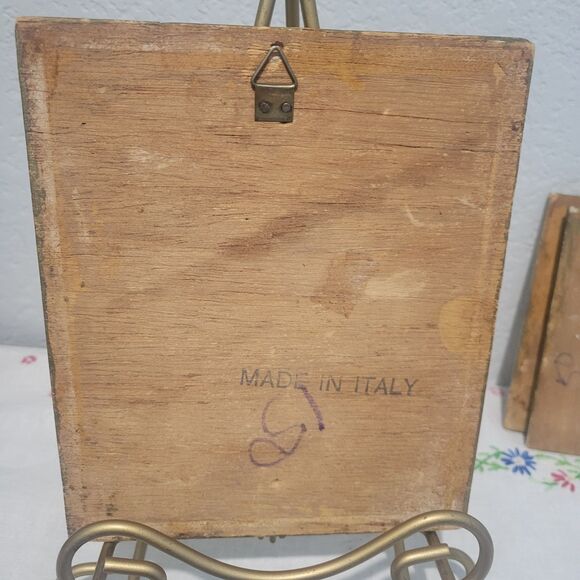 Vintage Florentine Gold Gilt Floral Wall Plaques Set of 3 MCM Made in Italy - Picture 8 of 16